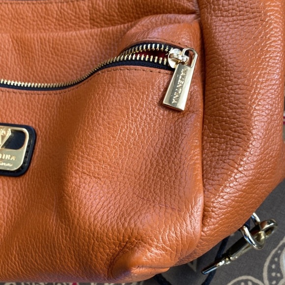Valentina Tradizione Italiana Convertible Orange Bag/Backpack - Picture 4 of 12